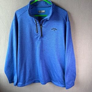Callaway Vibrant Blue Men’s Pullover size XXL. Pockets long sleeves. Zip front‎